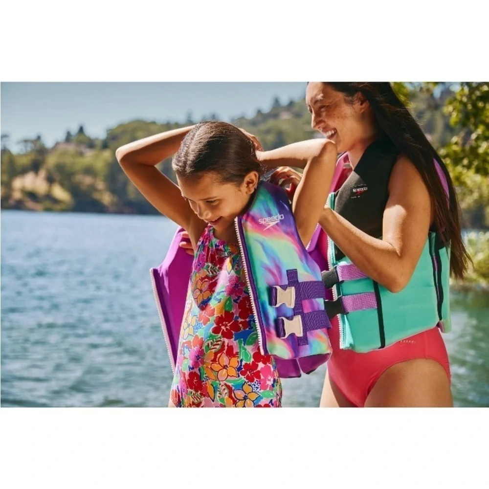 Speedo Life Jacket Vest Youth- watercolor purple